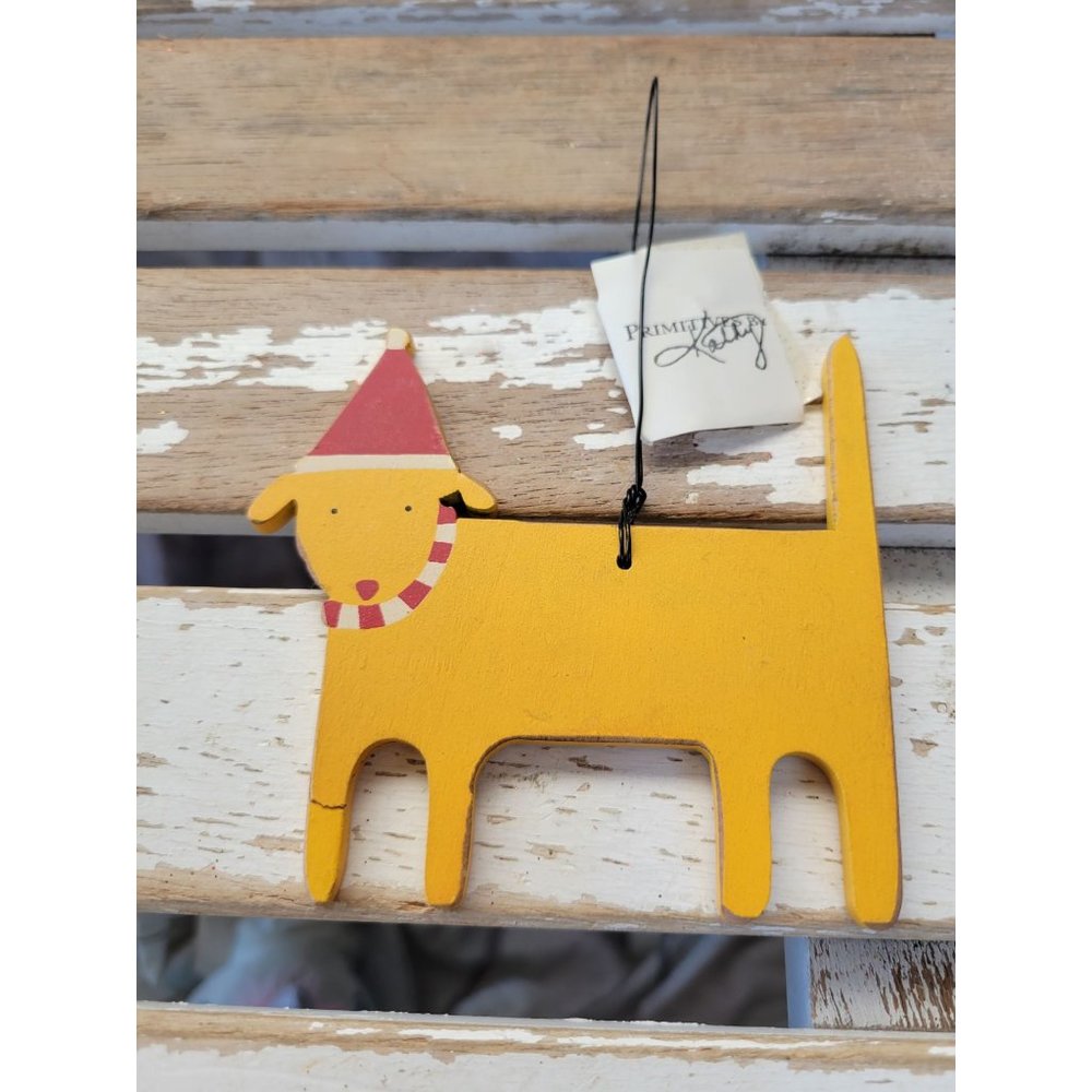 Primitives by Kathy lab dog ornament puppy hat country folk art‎ Xmas tree